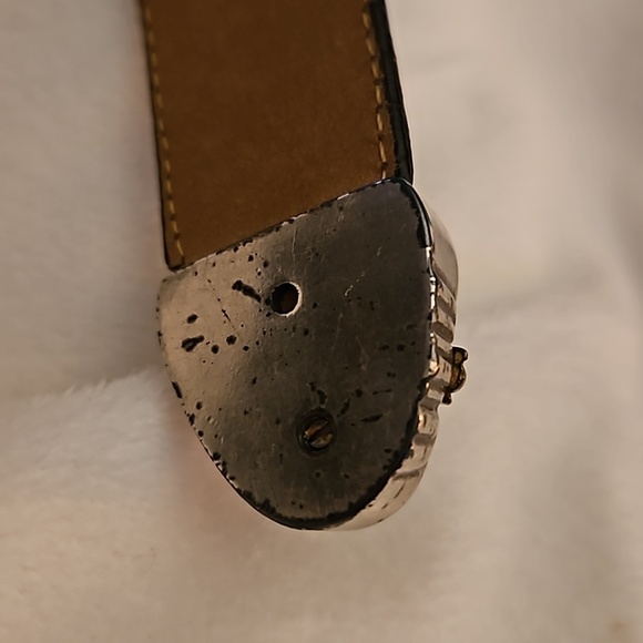 VTG BRIGHTON 1990s Dark Brown Crocodile Belt Medium